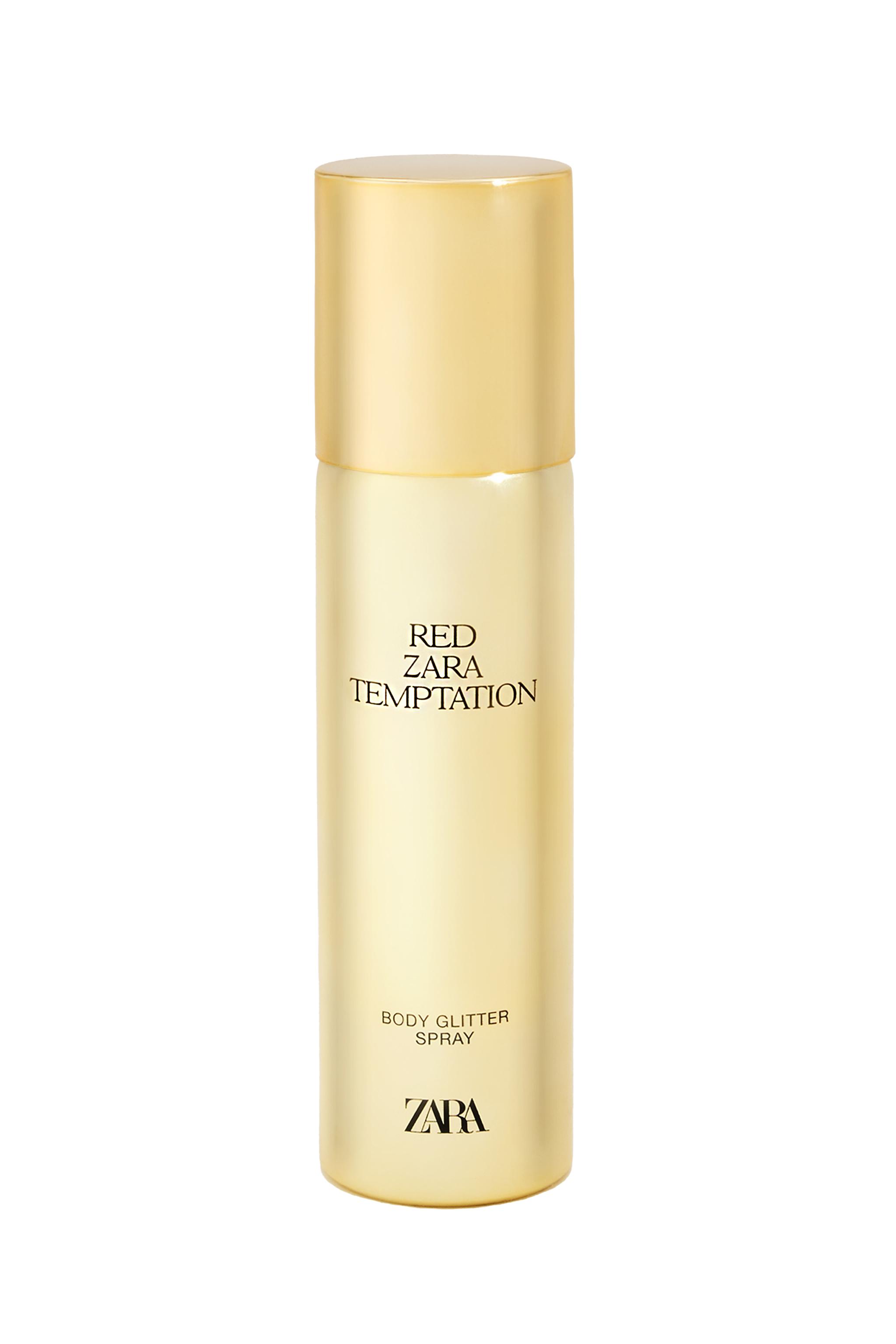 RED ZARA TEMPTATION BODY GLITTER SPRAY 100ML (3.4 FL.OZ).